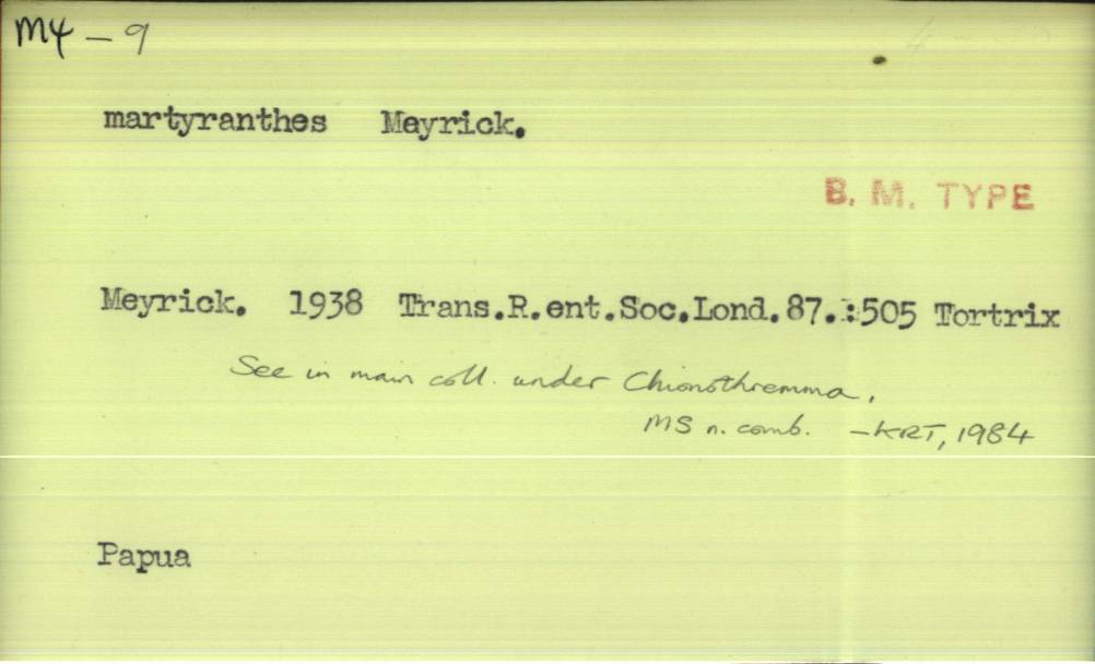 front of card